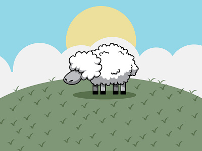 Sheep Game Character 2d animal animation asset character farm game gamemaker illustration pet sheep spriter