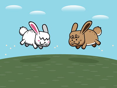 Rabbits Game Character 2d animal animation asset bunny character farm game illustration pets rabbit