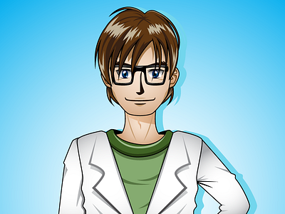 Storyteller Avatar | Lab Boy with Manga Style anime avatar boy doctor male npc professor smart story storyteller teller