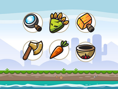 160 In Game Items 2d asset cartoon food game gear gems in game mask ornament potion weapon
