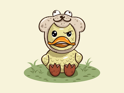 Grumpy Duck Illustration