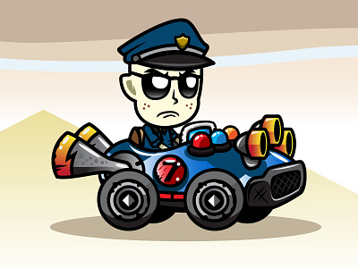 Grumpy Cop Police Officer apps character design detail game asset game design gamesprites illustration logo vector
