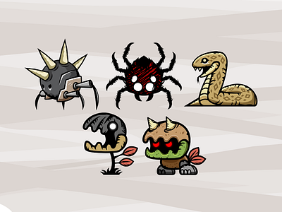 2d Game Asset Vicious Monster Sprites 2d game asset android cartoon clam game art game asset game developer game development game sprites gamedev indie game developers ios man eater plant snake spider sprites