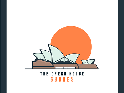 Opera house Sydney australia branding flat graphics icons illustrations landmarks logos minimal opera house sydney vectors