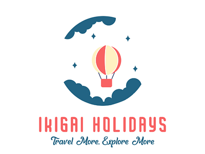 Holiday logo! balloon branding design designs holiday illustration logo print stars travel