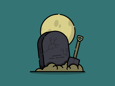 Freshly burried😂 colors design designs halloween icon icons illustration illustrator logo midnight tombstone vector vectors