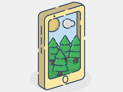 Ready for an adventure? adventure colors design designers forest icon illustration iphone isometric logo move ui ux vector vectors wild