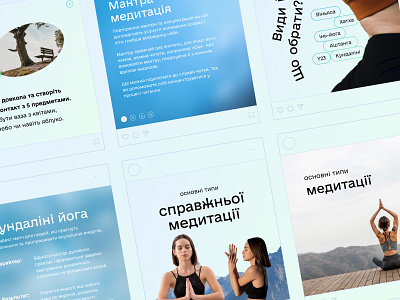 Instagram post design aestetic blue creative digital mentor minimal soul teach template trend yoga