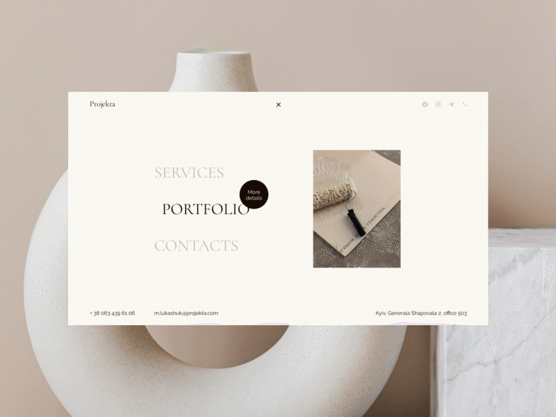 Projekta — website 2022 2023 2024 3d aestetic agency cases design digital fashion figma illustration interior line site studio style trend ui web