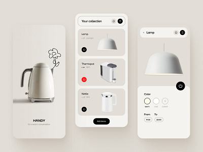Handy — app concept 2023 3d agency animation app application case digital ei figma illustration infographic minimal news site studio trend ui ux web