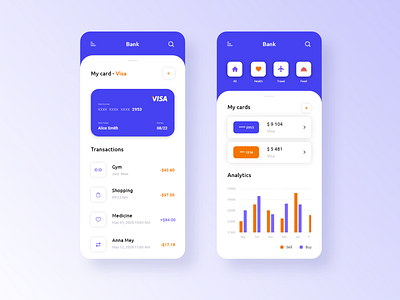 Mobile Bank - App Design (UI)