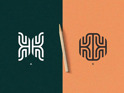 KK Monogram which one ? belgium branding buterfly canada europe icon lettering logo logomark logos logotype mark monogram vector