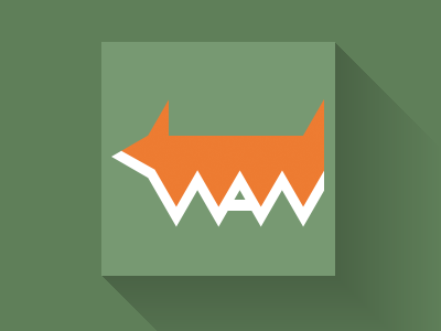 FoxWall logo android animal app geometric icon identity logo minimal simple sketch