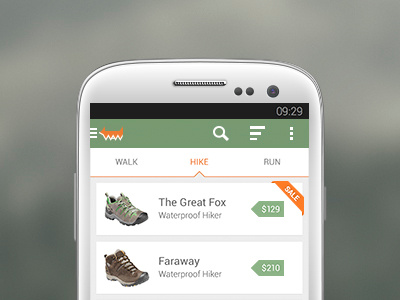 FoxWall android app design interface mobile navigation ui