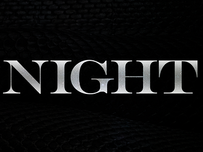 Night graphic design typography