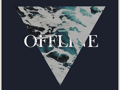 "Offline" design photoshop simple typography