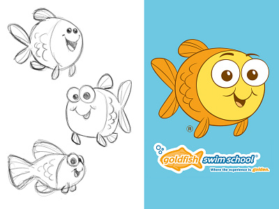 Goldfish Mascot Concepts character design concept conceptual fish goldfish mascot mascot design swimming