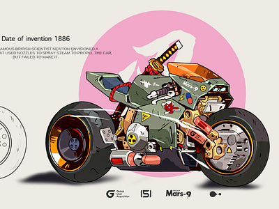 copy painting— motorcycle by MARS-9 for Panda Plus on Dribbble