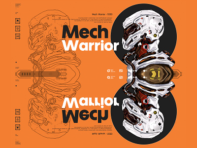 Mech Warrior 插图 设计