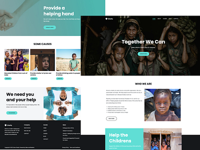 Charity Landing Page web design wordpress theme