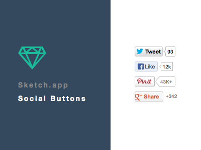 Social Buttons - Sketch.app buttons free sketch sketch.app social
