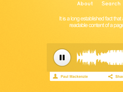 Split Second Idea, Homepage button minimal sound ui yellow