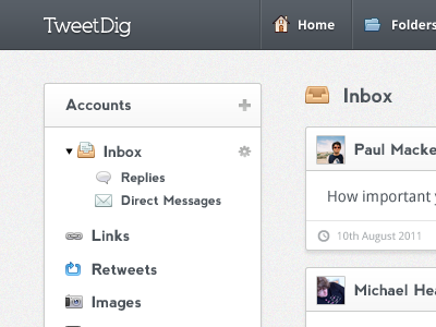 TweetDig - Account Sidebar