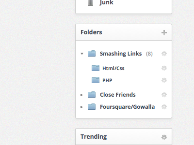 TweetDig - Folders folders icons sidebar