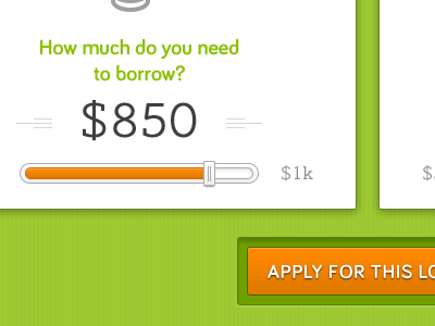 LendFriend - Redesign button pattern slider