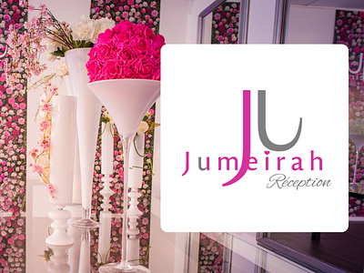 jumeirah Réception design dior illustrator logo mariage murvegetal pao rose vectoriel wedding