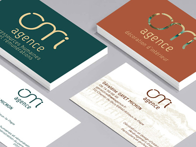 Logo ÔMI agence branding carte de visite charte graphique decoration illustrator logo omi vectoriel