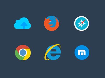 Flat browser icon set browser icons chrome firefox flat icons icon set opera sagari