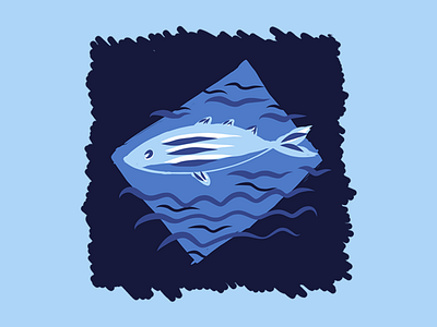 Freehand Fish Logo adobe draw art blue design fish flat colors flat icons freehand graphic icon illustration ipad logo shades sri lanka