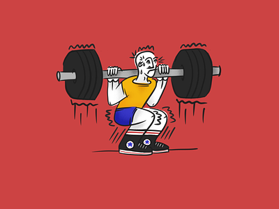 Skwaat design digital art digital drawing drawing illustration lift lifting procreate squat workout