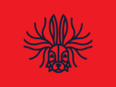 Jackalope branding design illustration logo mark symbol vector