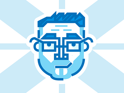 Self Portrait blue design illustration self portrait selfie vector