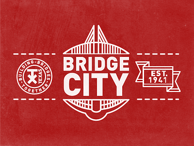 Bridge City Layout bridge bridge city city design illustration texas tx