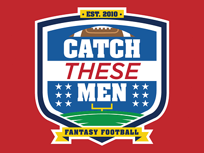 Catch These Men badge design fantasy fantasy football football illustration logo nfl