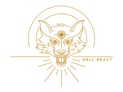 Hell Beast beast cat design doodle hell illustration line wild wolf