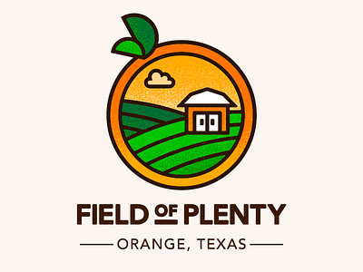 Field of Plenty badge barn branding design farm food garden illustration logo mark orange signs