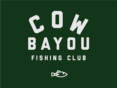 Cow Bayou Fishing Club club design fish fishing illustration lettering typography