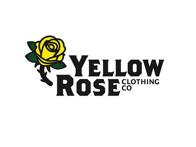Yellow Rose Clothing Co branding brothers clothing illustration logo logo design palatino rose t shirts yellow yellow rose