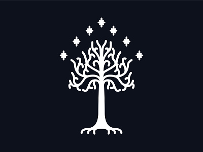The White Tree design icons illustration