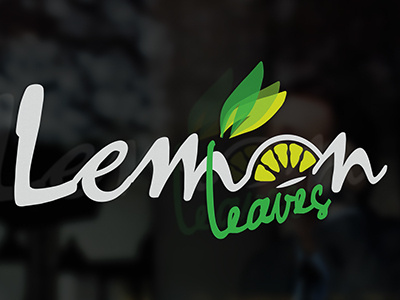 Lemon Leaves Logo advertising branding illustrator logo photoshop
