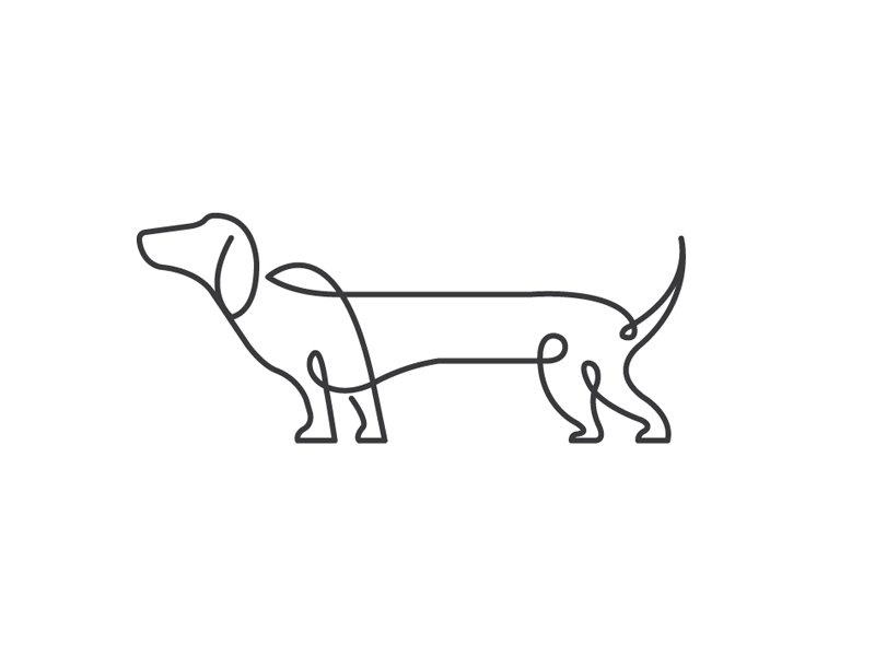 One liner - dachshund (PSE '21) animals character editorial graphic design illustration