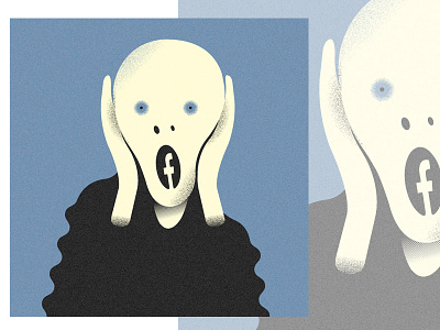 Modern drama - Facebroke (PSE '21) character design editorial grain graphic design illustration