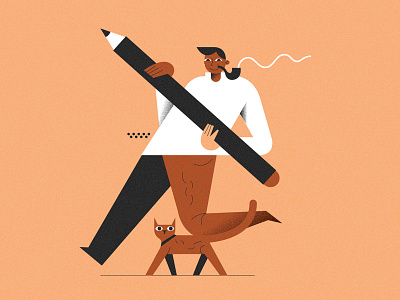 With a pen (PSE ‘21) animals character design editorial grain graphic design illustration