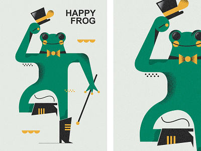 Happy Frog (PSE '22) animals character design editorial grain graphic design illustration