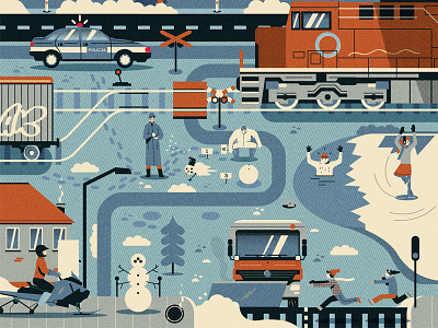 Winter time - part of, still WIP (Personal '21) character design editorial grain graphic design illustration