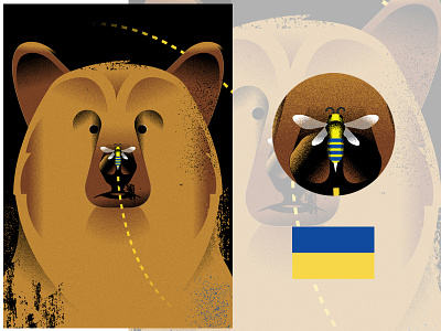 Small but deadly ! Tribute to Ukraine (Personal '22) design editorial grain graphic design illustration
